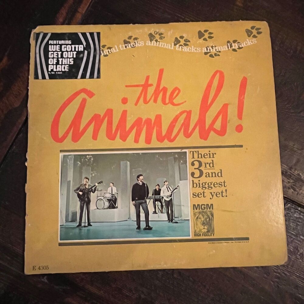 The Animals Animal Tracks Vintage 1965 Vinyl LP Record E/SE4305